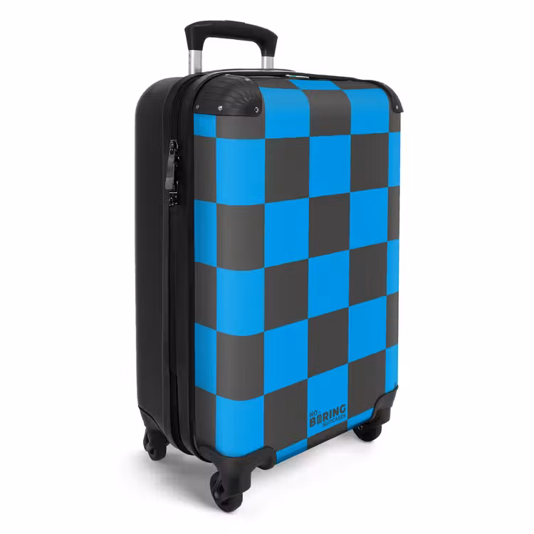 Valise - Carrés - Noir/Bleu — 2