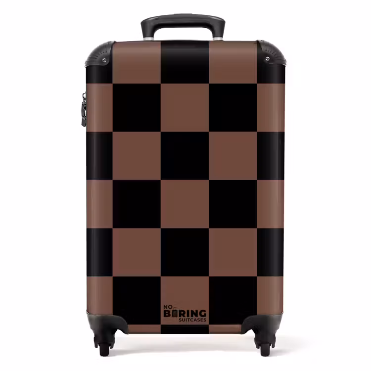 Valise - Carrés - Noir/Brun — 1