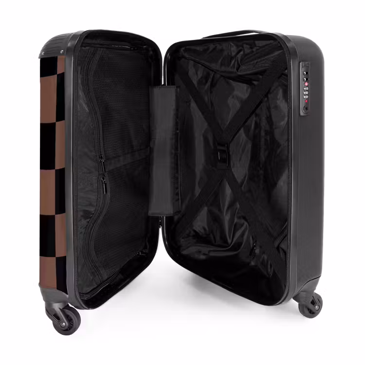 Valise - Carrés - Noir/Brun — 4