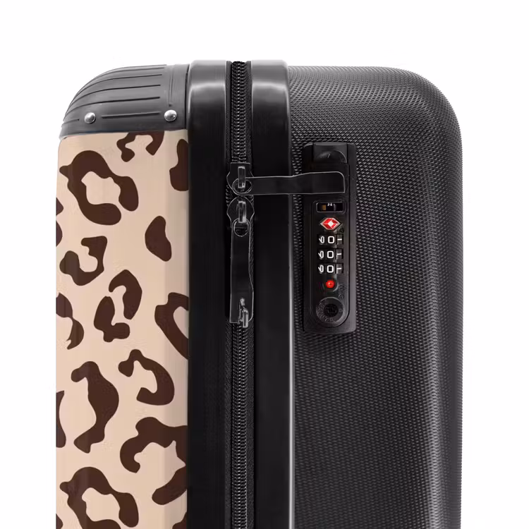 Valise - Imprimés animaliers - Valise imprimée panthère en marron et beige — 5