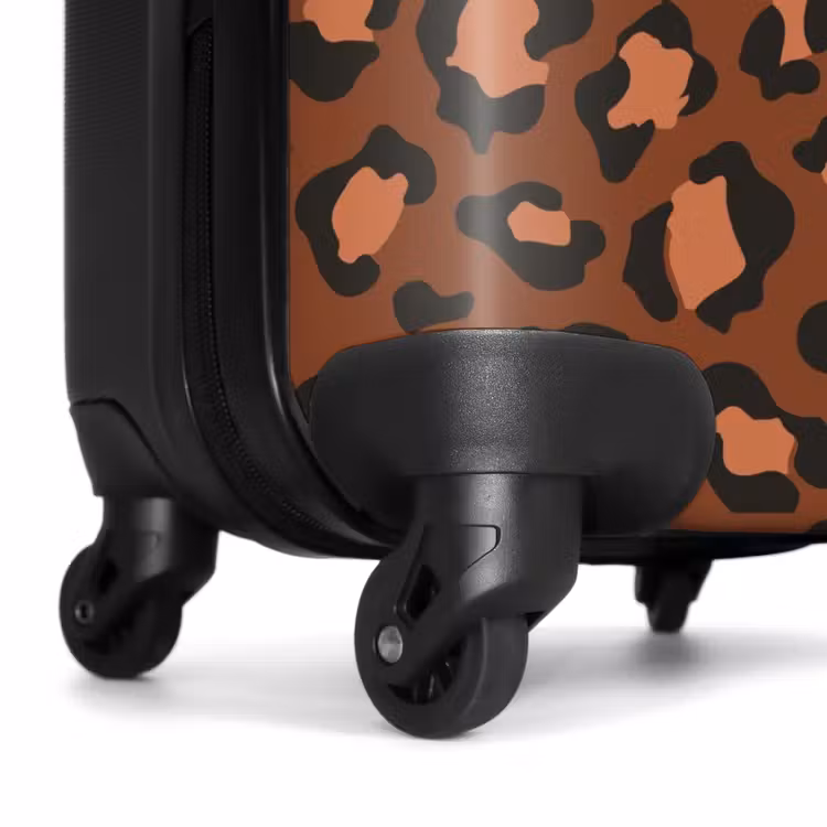 Valise - Imprimés animaliers - Valise imprimée panthère en marron et noir/terracotta — 6