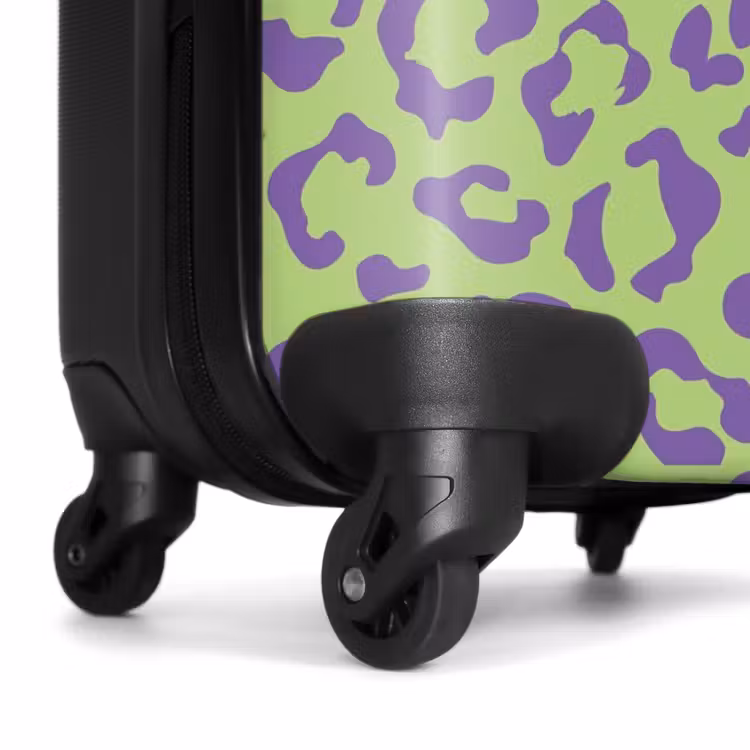 Valise - Imprimés animaliers - Valise imprimée panthère en violet et vert — 6