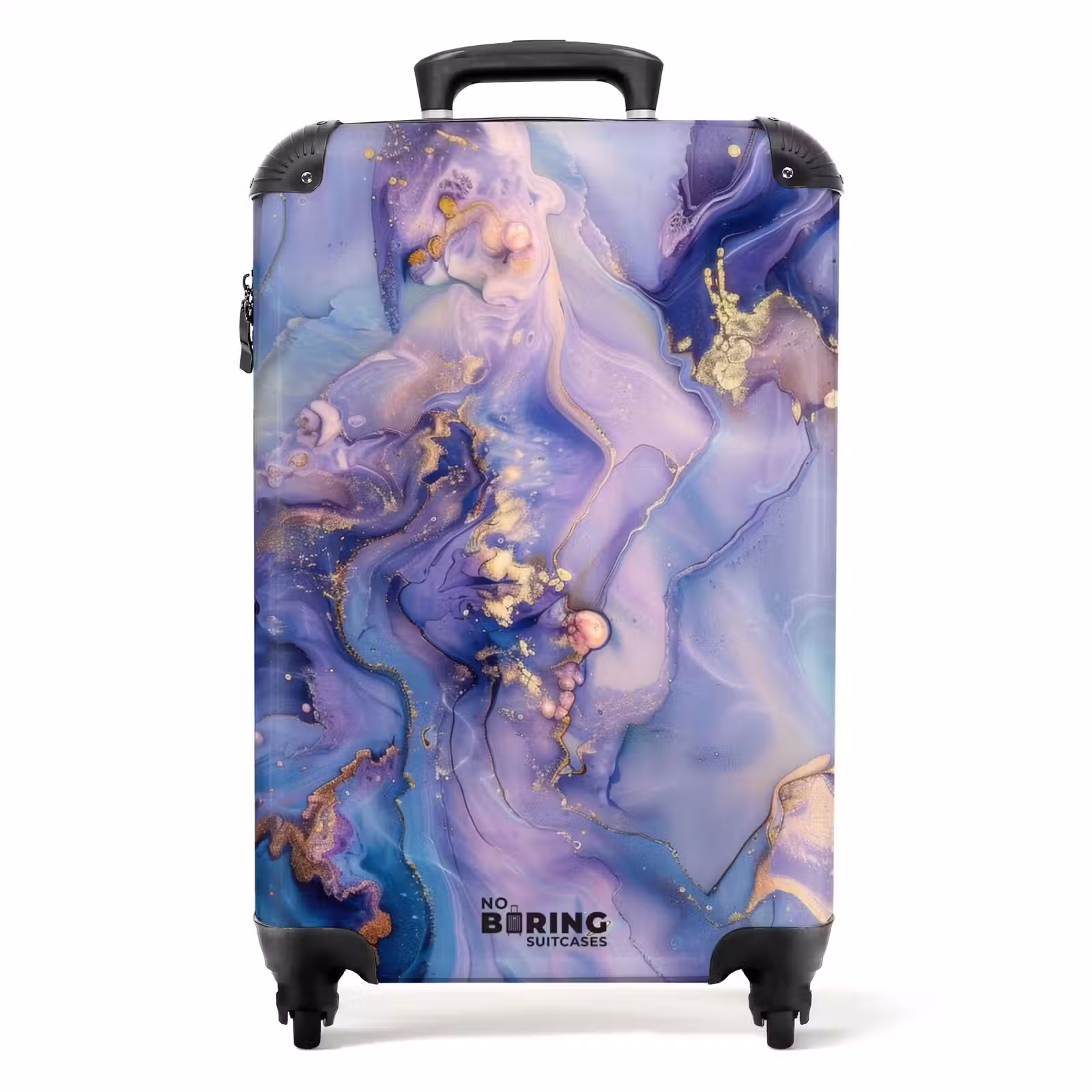 Valise - Marbre - Vagues de marbre rêveuses en violet et bleu — 1