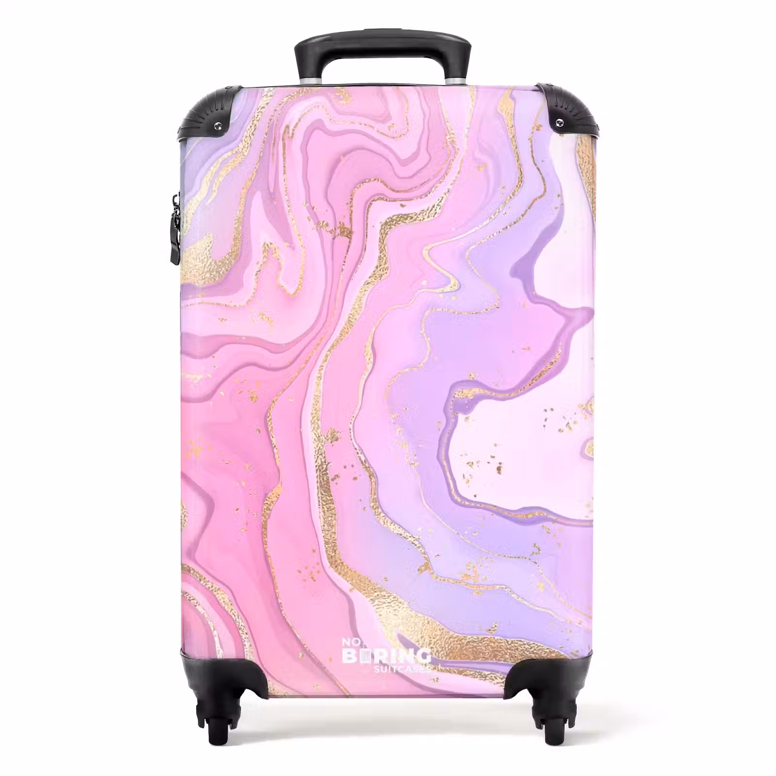 Valise - Marbre - Vagues de marbre rose tendre et violet — 1