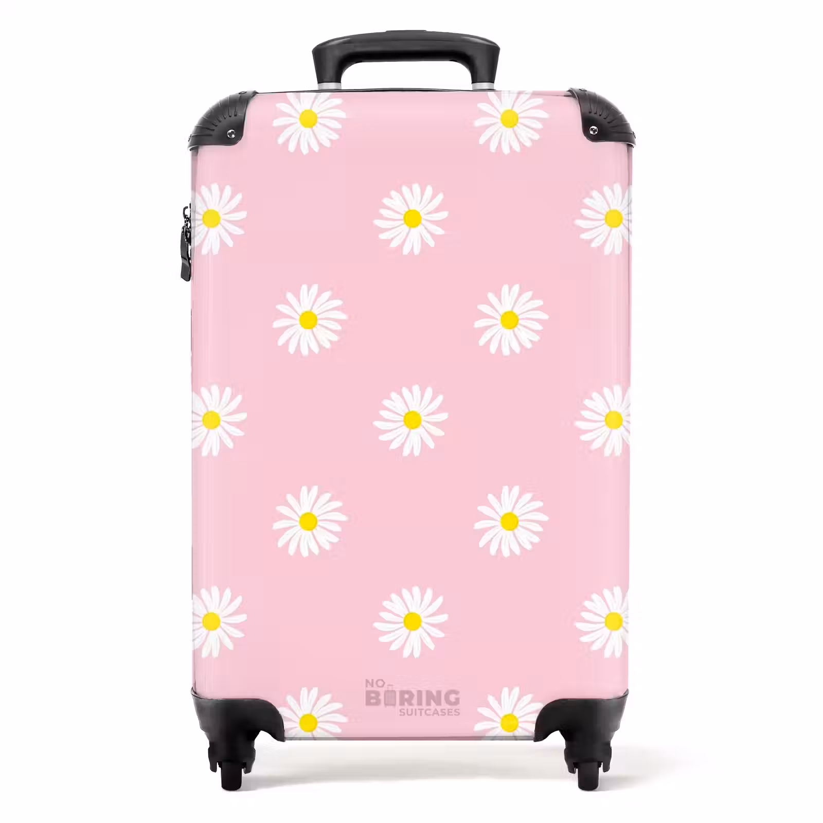 Valise - Pastel - Marguerites sur fond rose clair — 1