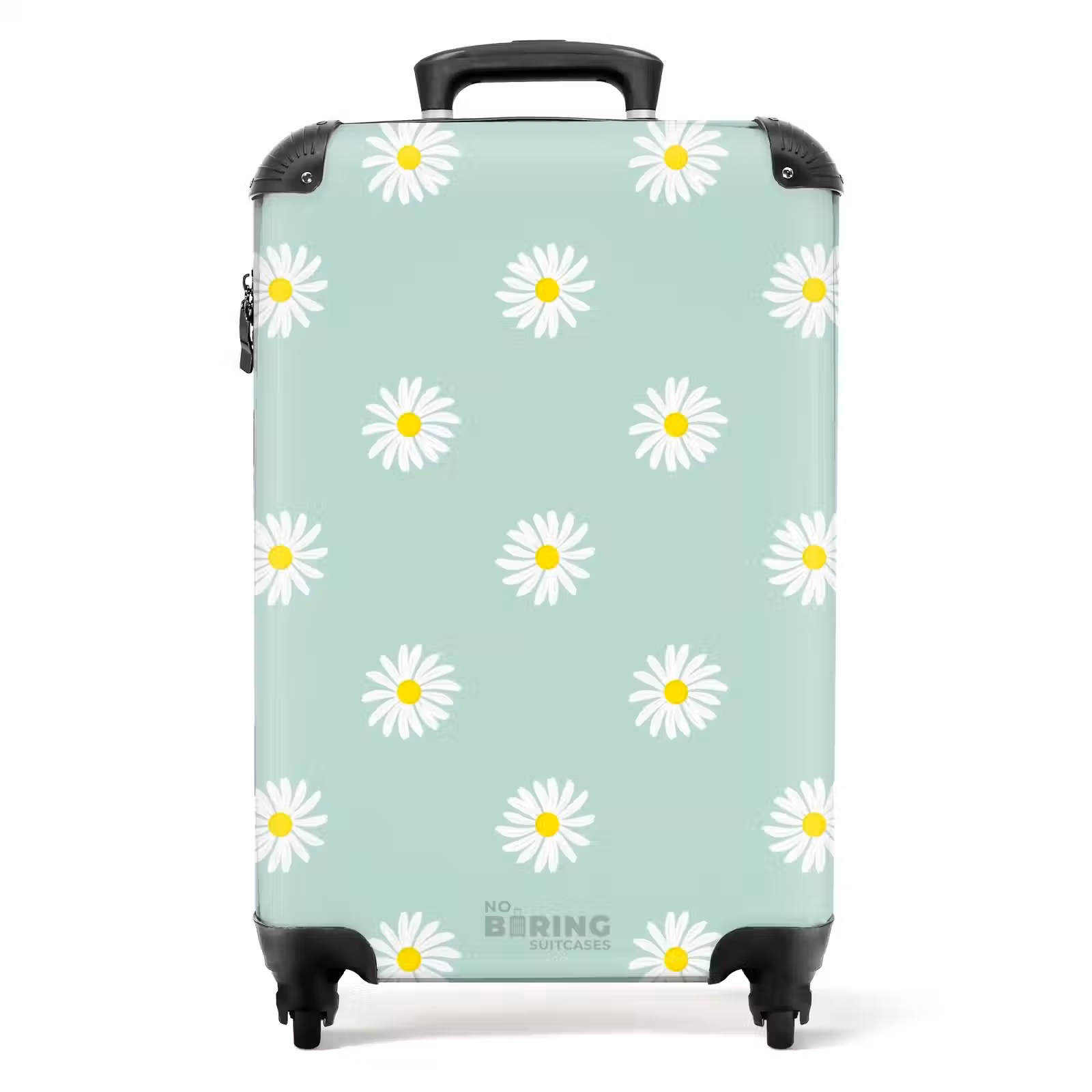 Valise - Pastel - Marguerites sur fond vert pastel — 1