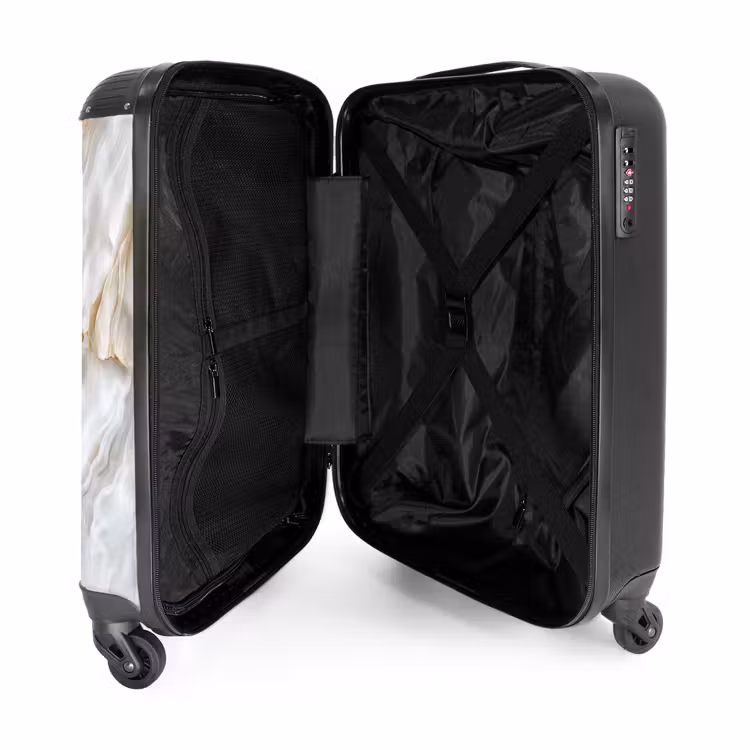 Valise - Marbre - Couches de marbre blanc doux — 4