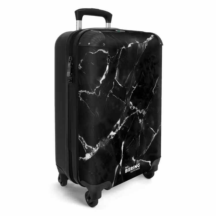 Valise - Marbre - Marbre noir avec veines blanches — 2