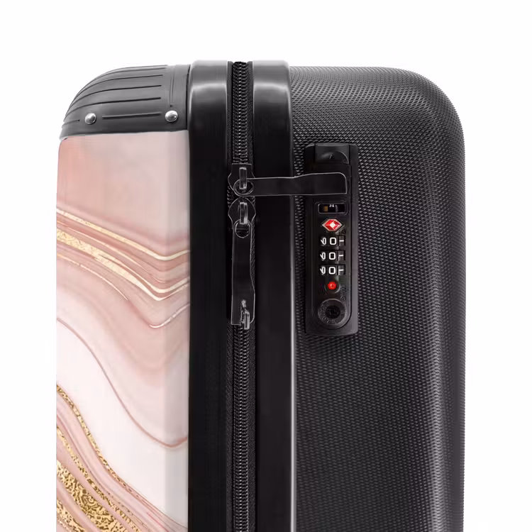 Valise - Marbre - Marbre rose avec accents dorés — 5