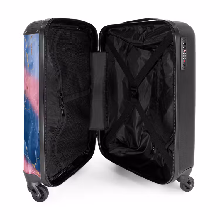 Valise - Marbre - Marbre rose et bleu avec veines dorées — 4