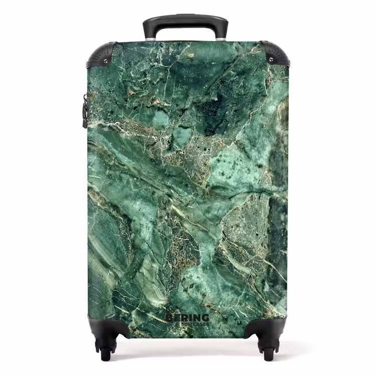 Valise - Marbre - Paysage de marbre vert foncé — 1