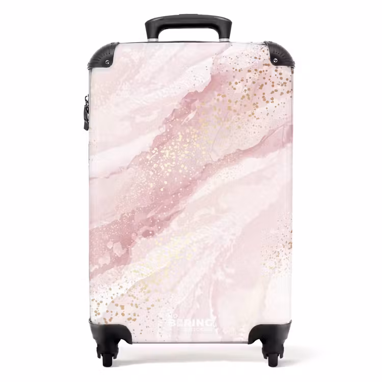 Valise - Marbre - Rayures de marbre rose scintillant — 1