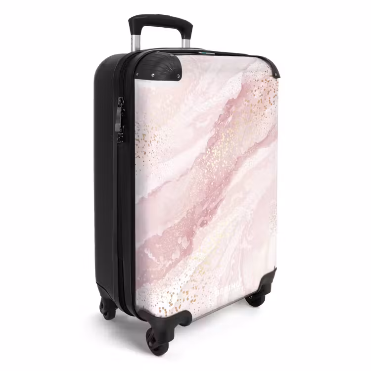 Valise - Marbre - Rayures de marbre rose scintillant — 2