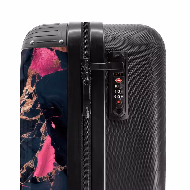 Valise - Marbre - Rose fluo en marbre foncé — 5