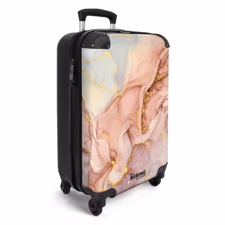 Valise - Marbre - Ruisseaux d'or en pastel — 2
