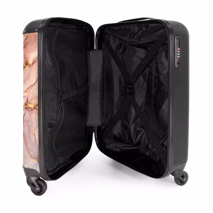 Valise - Marbre - Ruisseaux d'or en pastel — 4