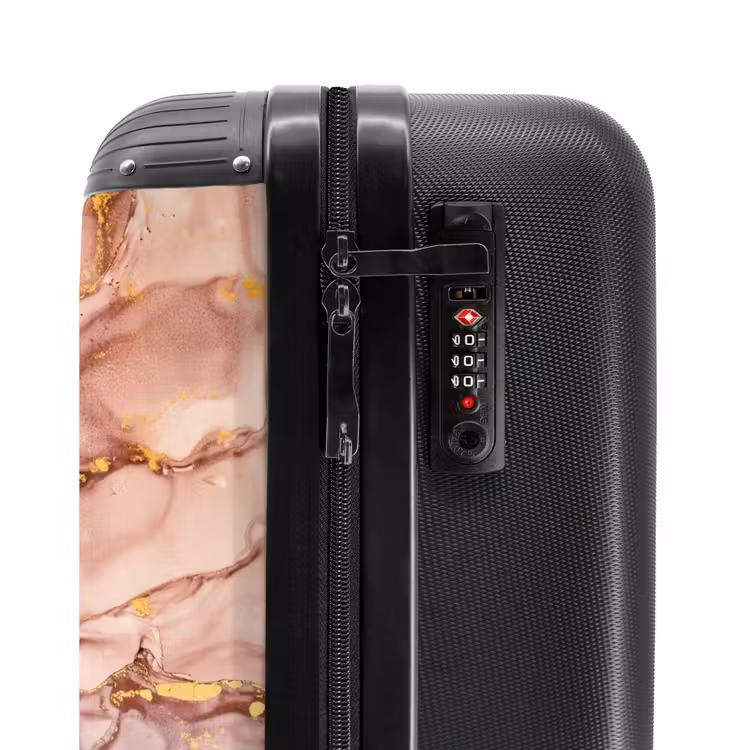 Valise - Marbre - Ruisseaux d'or en pastel — 5