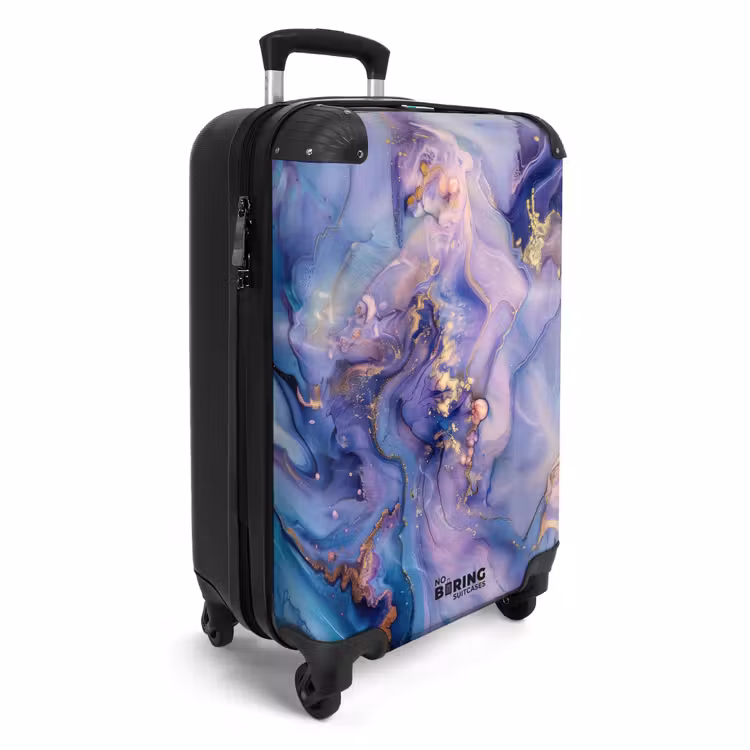 Valise - Marbre - Vagues de marbre rêveuses en violet et bleu — 2
