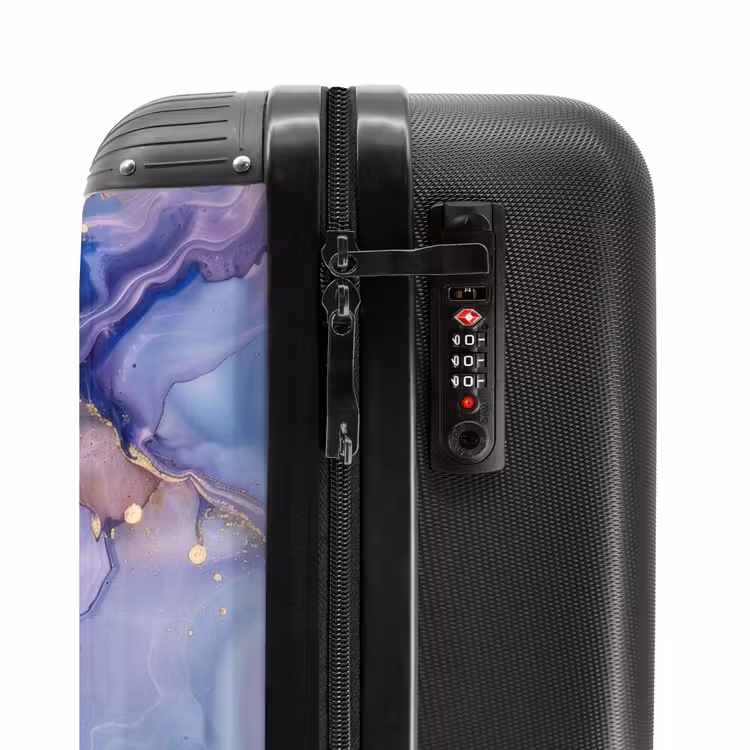 Valise - Marbre - Vagues de marbre rêveuses en violet et bleu — 5