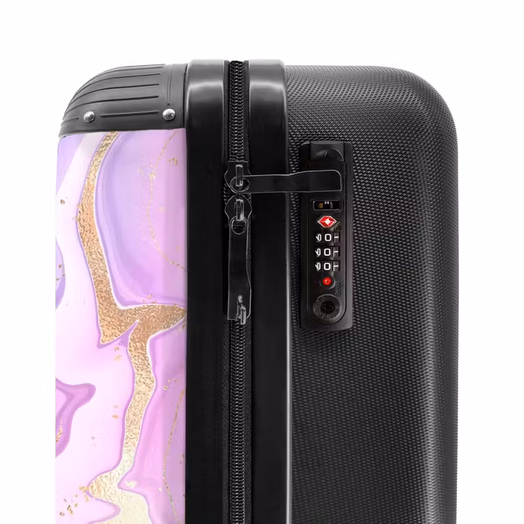 Valise - Marbre - Vagues de marbre rose tendre et violet — 5