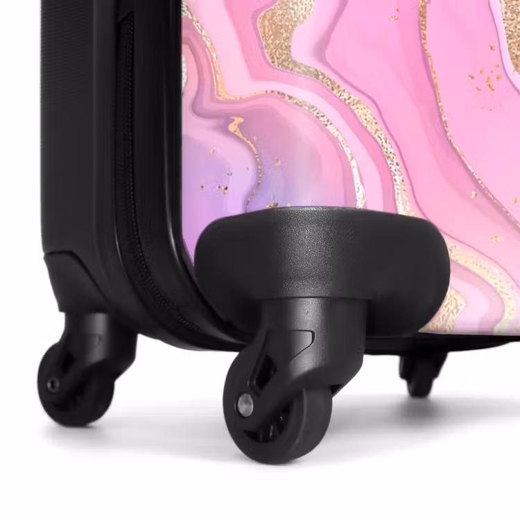Valise - Marbre - Vagues de marbre rose tendre et violet — 6