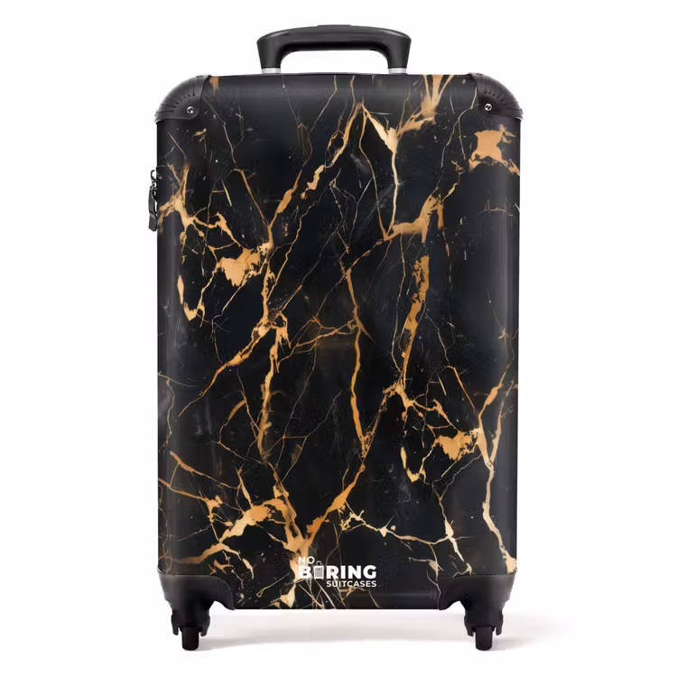 Valise - Marbre - Veines d'or sur marbre noir — 1