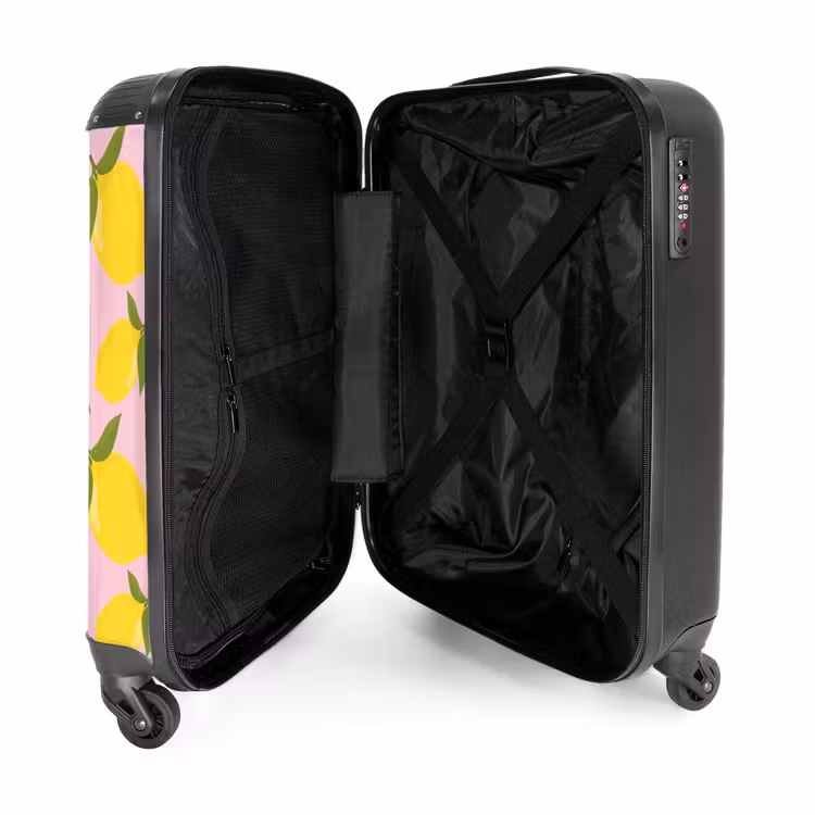 Valise - Pastel - Citrons sur fond rose clair — 4