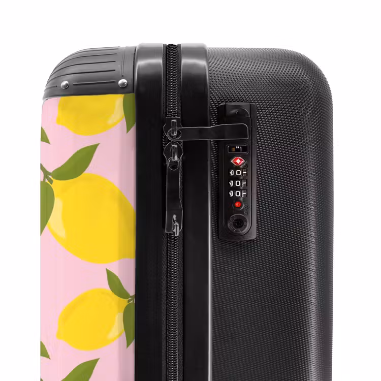 Valise - Pastel - Citrons sur fond rose clair — 5