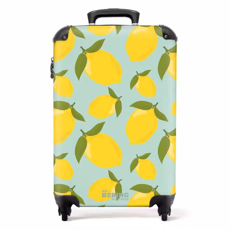 Valise - Pastel - Citrons sur fond vert pastel — 1