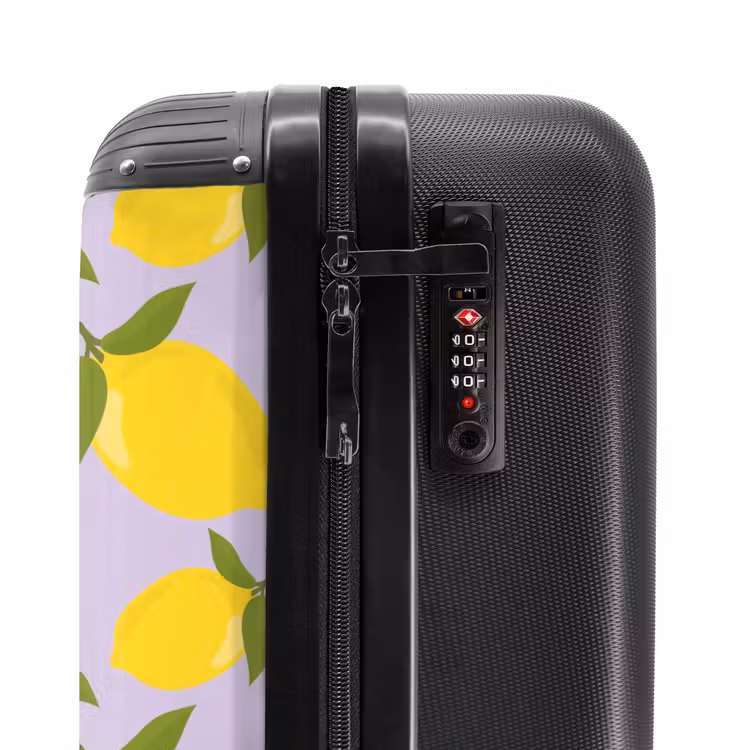 Valise - Pastel - Citrons sur fond violet lavande — 5