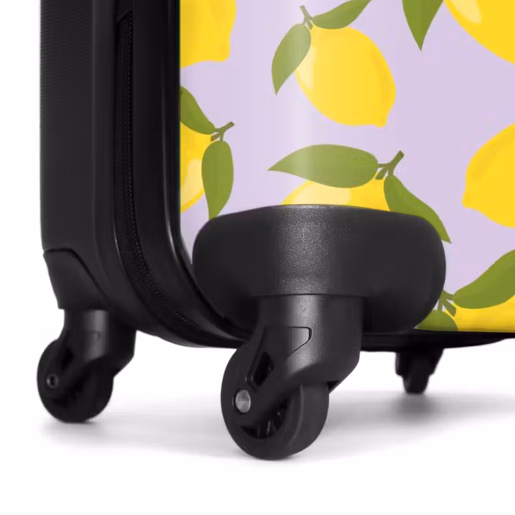 Valise - Pastel - Citrons sur fond violet lavande — 6