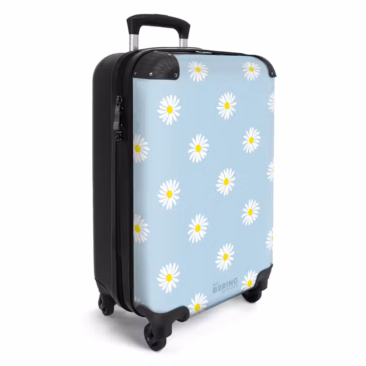Valise - Pastel - Margites sur fond bleu ciel clair — 2