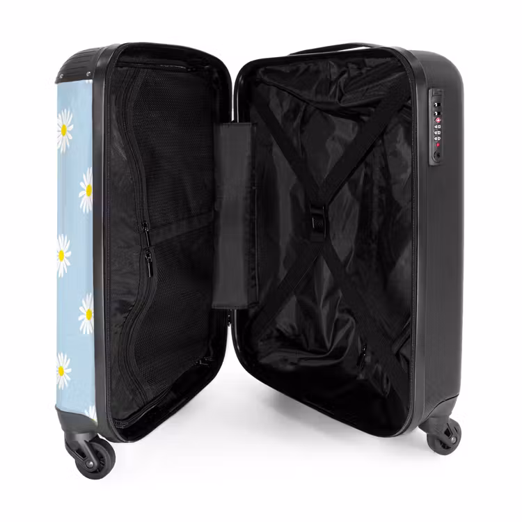 Valise - Pastel - Margites sur fond bleu ciel clair — 4