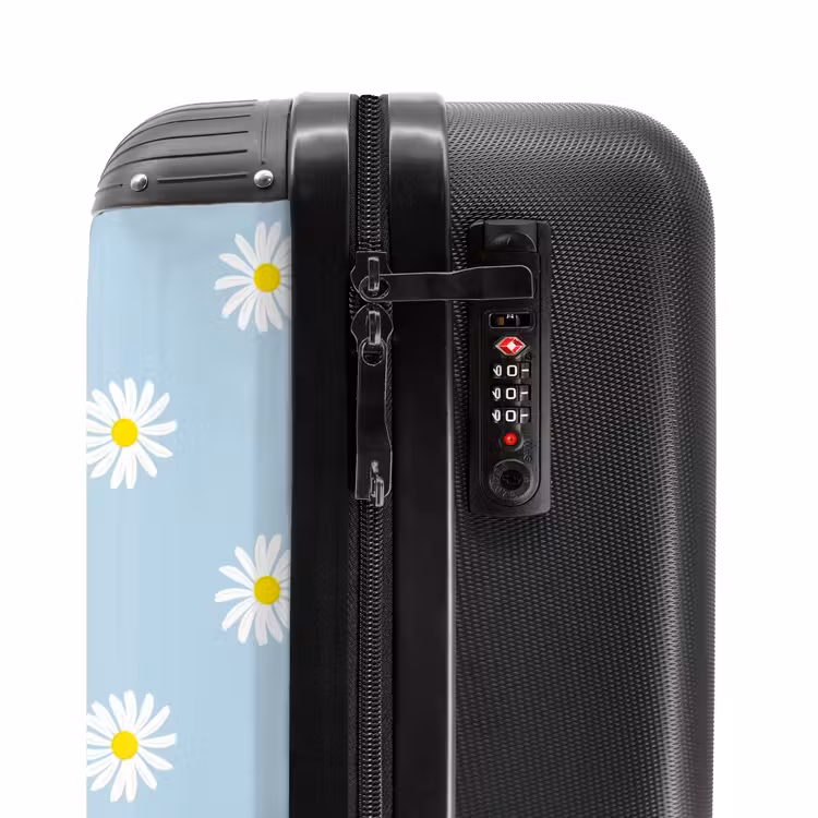 Valise - Pastel - Margites sur fond bleu ciel clair — 5