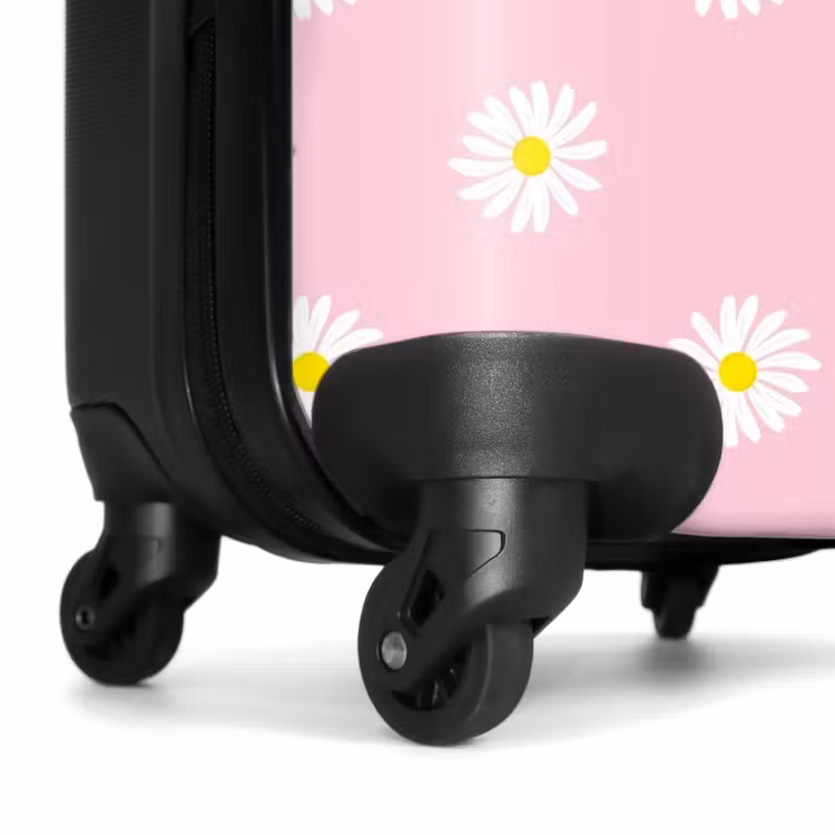 Valise - Pastel - Marguerites sur fond rose clair — 6