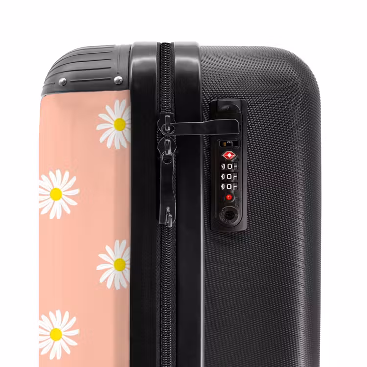 Valise - Pastel - Marguerites sur fond rose saumoné — 5