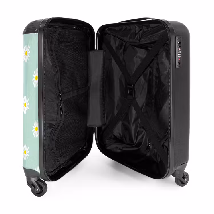Valise - Pastel - Marguerites sur fond vert pastel — 4