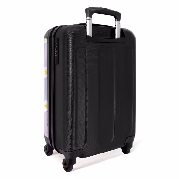 Valise - Pastel - Marguerites sur fond violet lavande — 3
