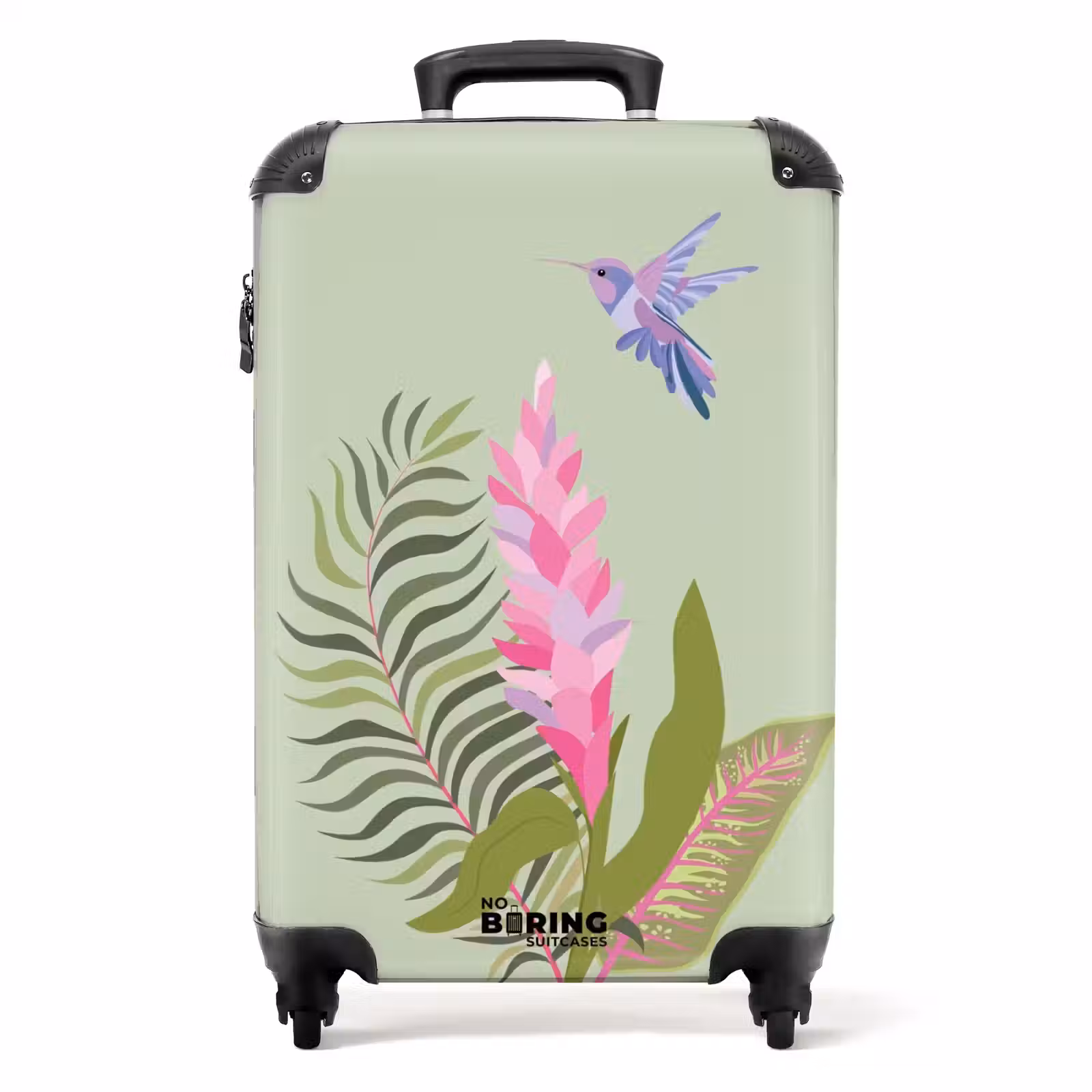 Valise - Souvenirs d'été - Colibri près de fleurs tropicales — 1