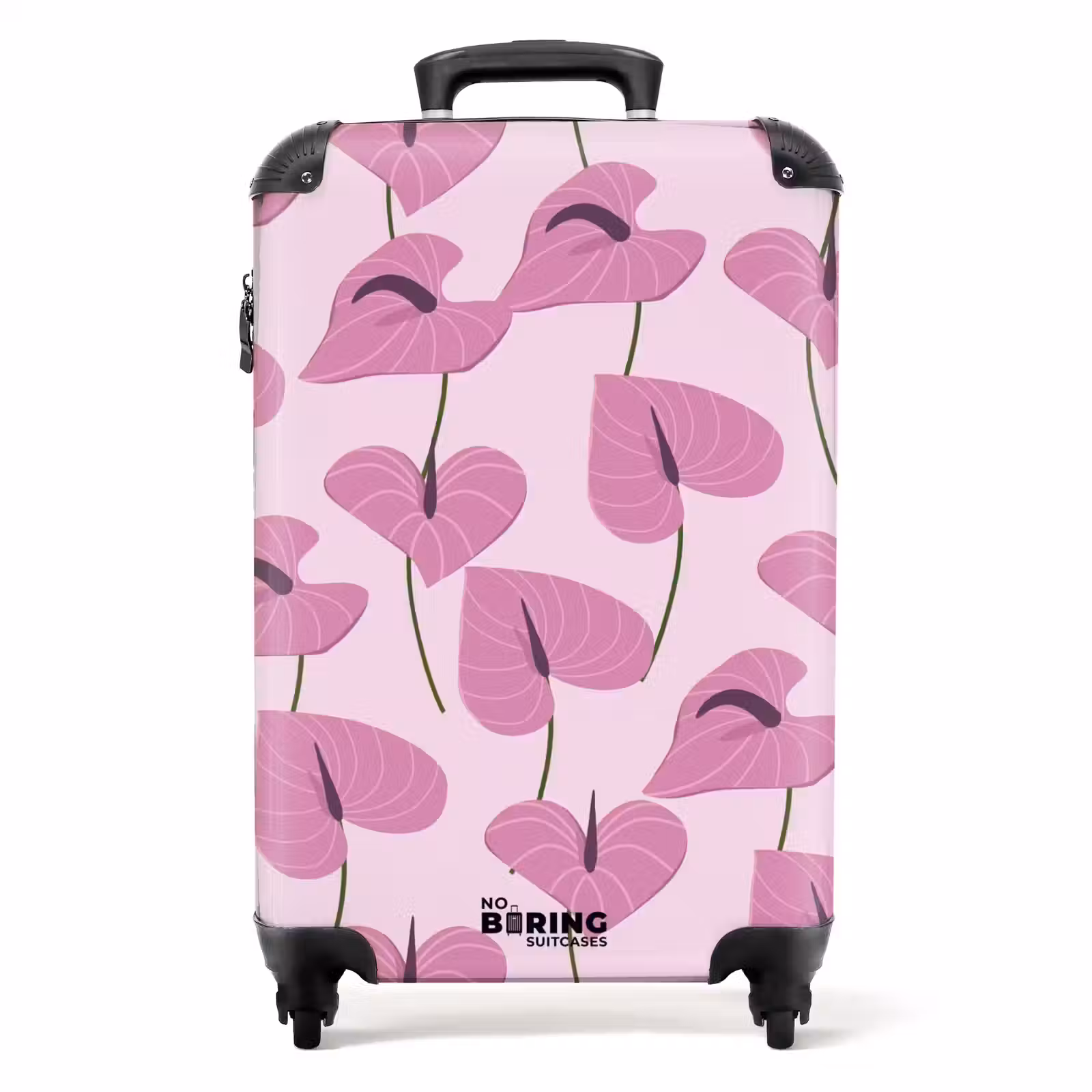 Valise - Souvenirs d'été - Motif anthurium rose — 1