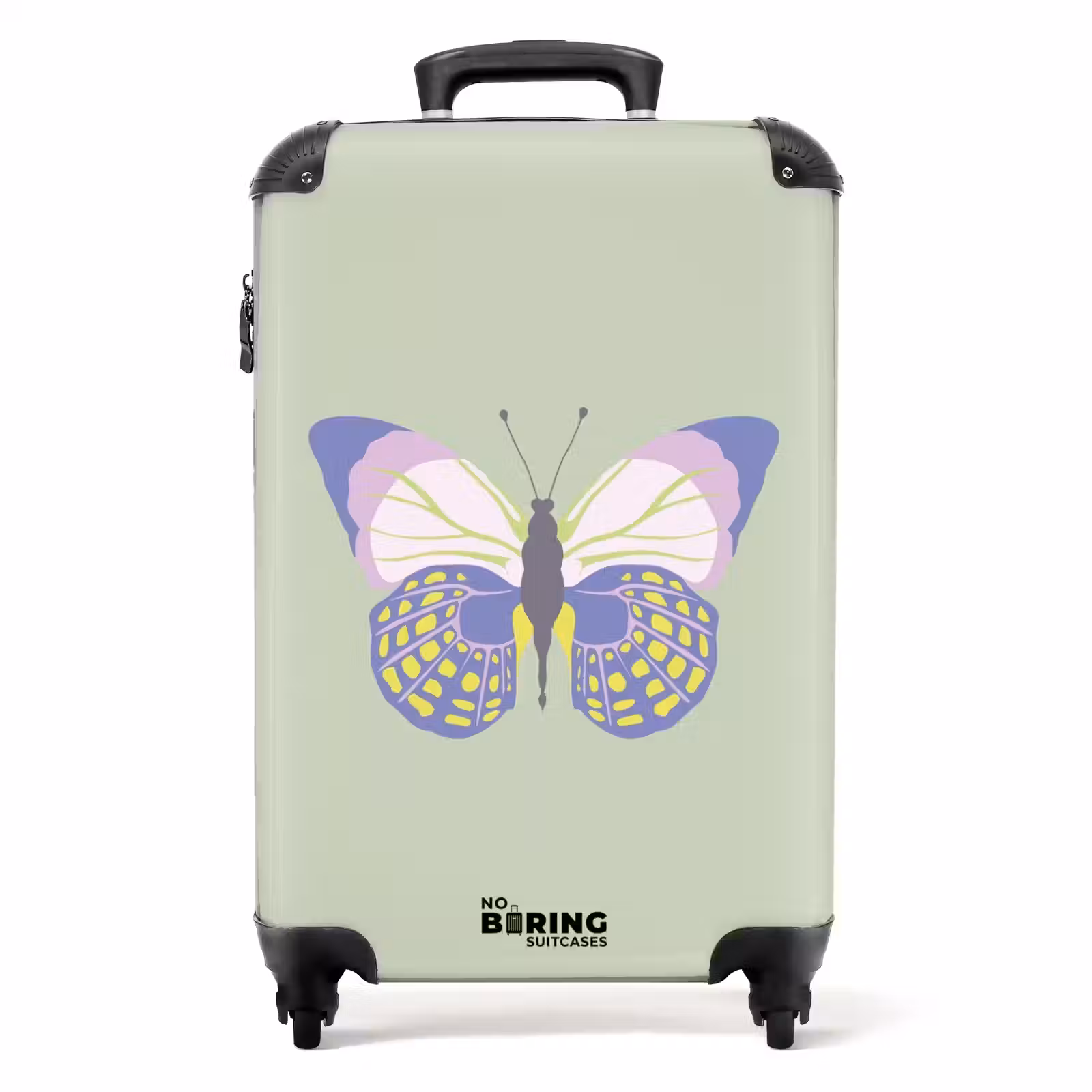 Valise - Souvenirs d'été - Papillon aux couleurs vert sauge — 1
