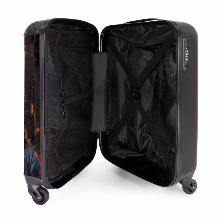 Valise - Chimpanzé avec casque et manteau bleu — 4