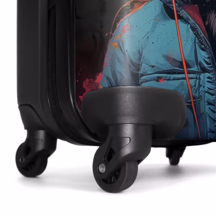 Valise - Chimpanzé avec casque et manteau bleu — 6