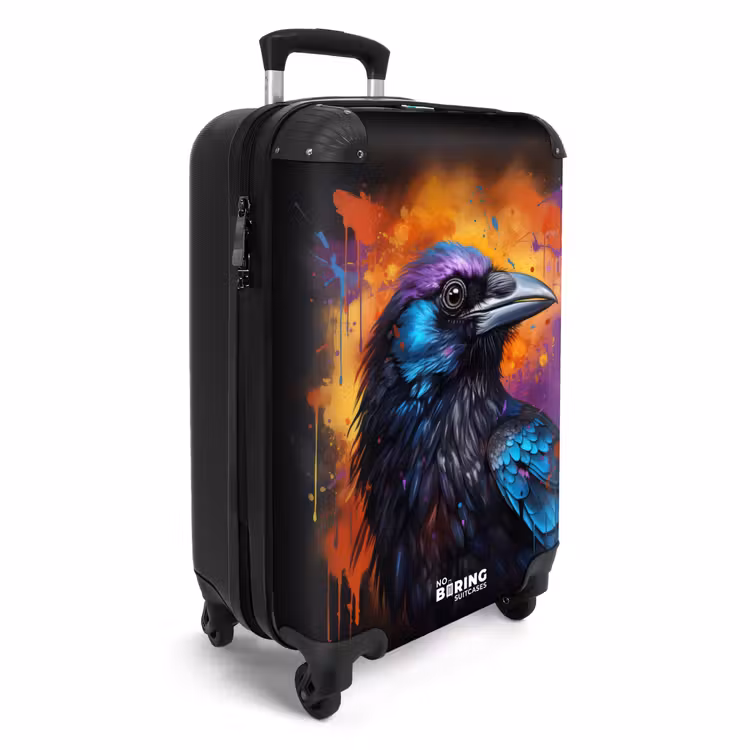 Valise - Corbeau aux graffitis colorés — 2