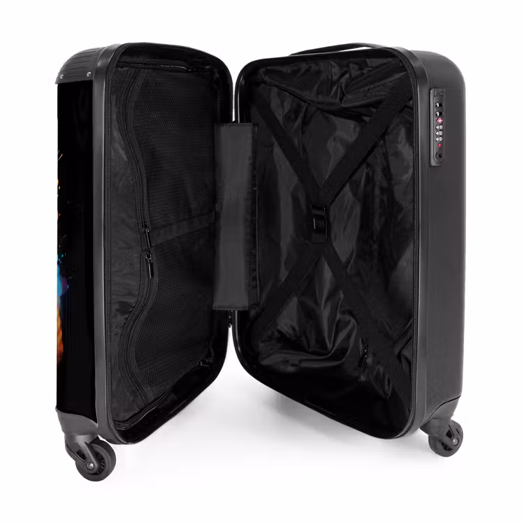 Valise - Raton laveur avec un pelage orange et des éclaboussures de peinture — 4