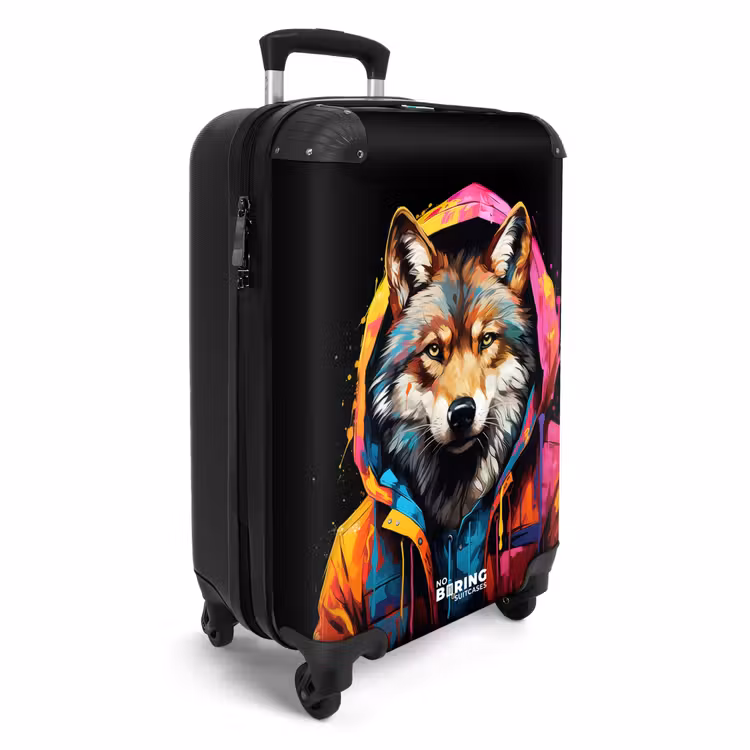 Valise - Renard au pelage coloré et aux éclaboussures de peinture — 2