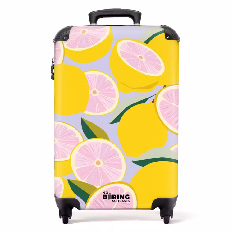Valise - Souvenirs d'été - Citrons sur fond lilas — 1