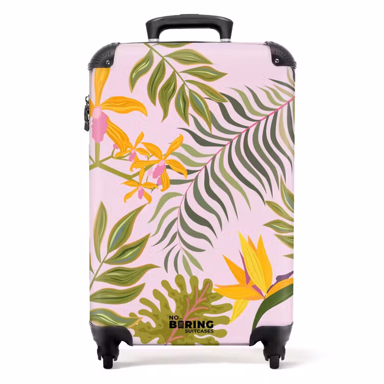 Valise - Souvenirs d'été - Feuilles et fleurs tropicales — 1