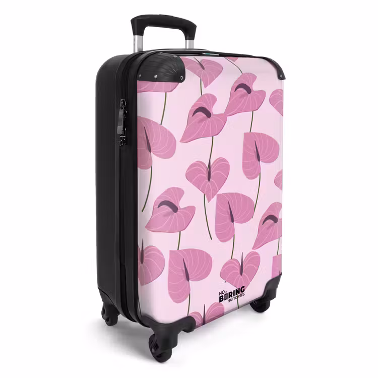 Valise - Souvenirs d'été - Motif anthurium rose — 2