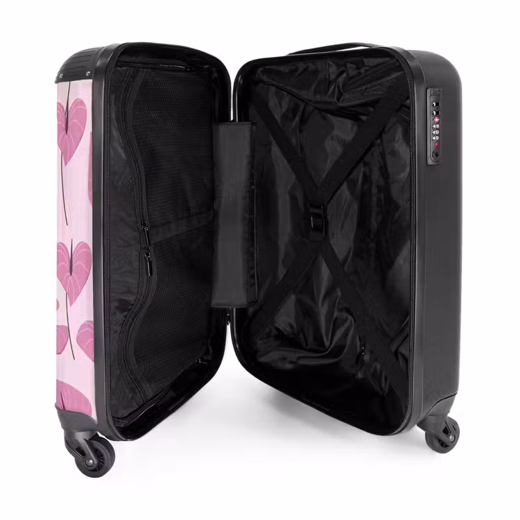 Valise - Souvenirs d'été - Motif anthurium rose — 4